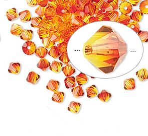 50 יח' Fire Opal קריסטל סברובסקי , 4ממ