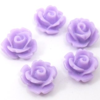 100 פרחים מפלסטיק להדבקה , 10ממ , סגול