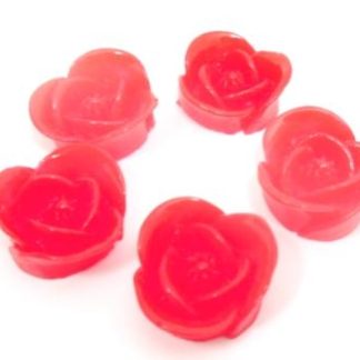 50 פרחים להדבקה, אדומים, 15ממ