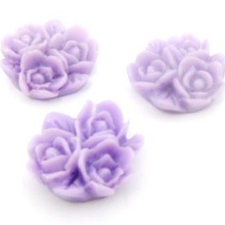 20 פרחים להדבקה, סגול , 16ממ