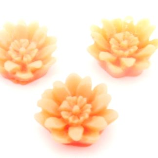 20 פרחים להדבקה, כתומים, 16ממ
