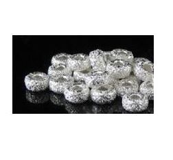 4 חרוזי סטארדאסט, 4 ממ, פחוסים 925 Sterling Silver