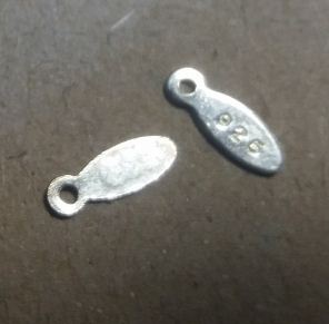 10 יח' תגי 925 Sterling silver