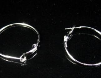 זוג עגילי ג'יפסי, 30ממ Sterling silver 925