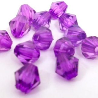 150 חרוזים דמוי סברובסקי , מס' 4 - סגול, 6ממ