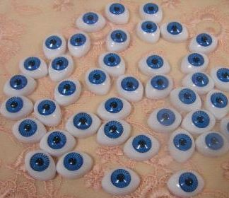 10 עיניים 8X11 ממ, כחולות