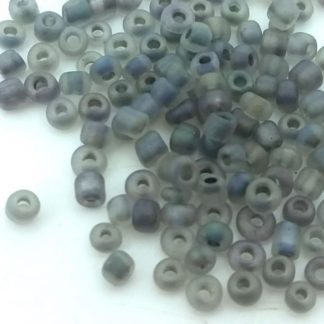 500 יח' חרוזי וונציה אפור בהיר מט, 3ממ