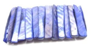 26 חרוזי צדף 2 כניסות, 5X45ממ, סגול