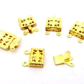 5 סוגרים 10X15ממ, 2 כניסות, מוזהב