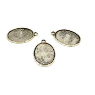 20 בסיסים להדבקה, 19X29ממ, ניקל