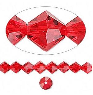 18 יח' Light Siam קריסטל סברובסקי, 6ממ