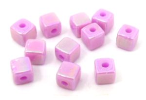 חרוזים מרובעים, סגולים, 4ממ