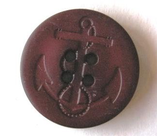 12 כפתורי פלסטיק סגול, 28ממ, עוגן, #9