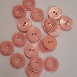 24 כפתורי פלסטיק ורוד 15ממ