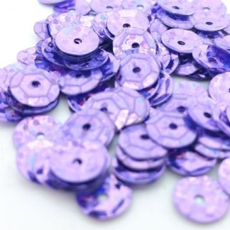 כ-500 יח' פייטים עגולים, סגול בהיר מנצנץ, 6ממ