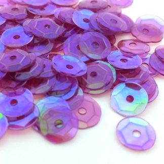 500 יח' פייטים עגולים, סגול בהיר שקוף, 6ממ