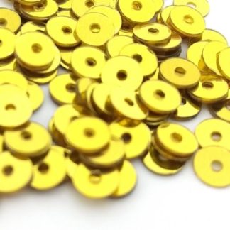 כ-500 יח' פייטים עגולים, זהב, 4ממ