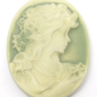 10 קבושונים להדבקה, ירוק 30X40ממ