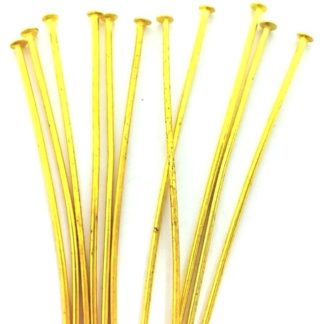 100 מסמרים ראש סיכה, מוזהבים 4סמ