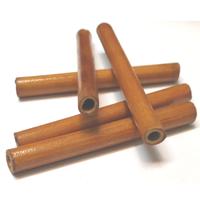 10 יח' חרוזי עץ במבוק ארוכים, 62X10ממ