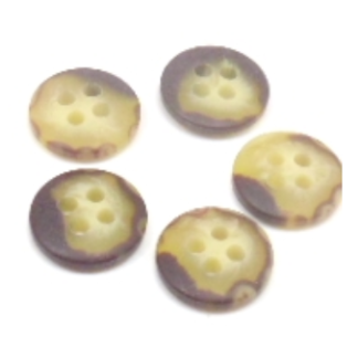 100 כפתורי פלסטיק, גווני חום קרם, 8ממ (מק"ט 5)