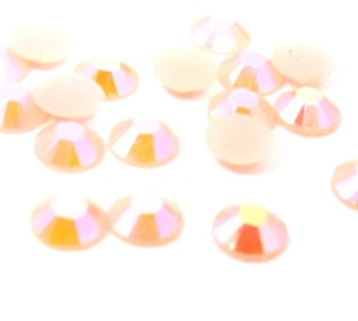 1000 קריסטלים אקריליות להדבקה , אפרסק ורוד אופל אולטרה , 4ממ