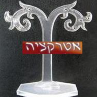 מתקן תצוגה לעגילים, פלסטיק שקוף, 8X8סמ