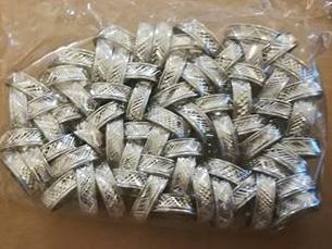 20 טבעות מוכספות, מתאים לנשים