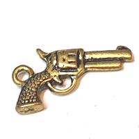 20 תליוני מתכת מוזהבים, אקדחים, 22ממ