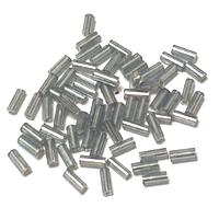 250 חרוזי וונציה באגט, מוכספים, 2X5ממ