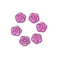100 פרחי פלסטיק להדבקה, סגולים, 10ממ