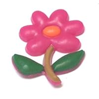 50 פרחים להדבקה מפלסטיק גמיש, 19X26ממ