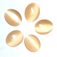 20 קבושונים להדבקה, עין החתול,אפרסק בהיר 8X10