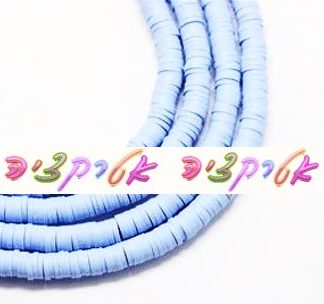400 חרוזי סיליקון כחול בהיר , 6X1ממ