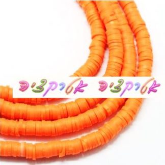400 חרוזי סיליקון כתומים , 4X1ממ