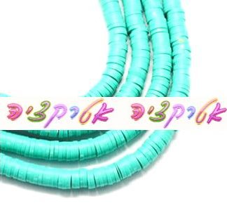 400 חרוזי סיליקון טורכיז , 4X1ממ