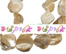 20 חרוזי צדף, 14X20ממ, טבעיים