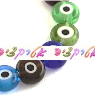38 חרוזי עין הרע, זכוכית, 10ממ, מיקס צבעים