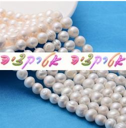 כ 52 חרוזי פנינה, תפו"א, 7-9ממ, טבעי