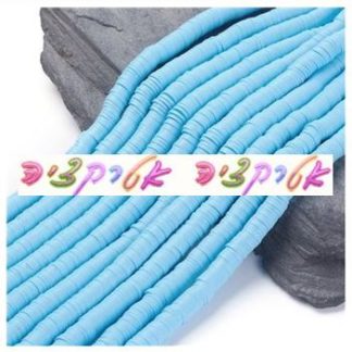 400 חרוזי סיליקון תכלת , 8X1ממ
