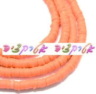 400 חרוזי סיליקון כתומים, 6X1ממ