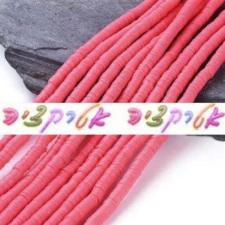 400 חרוזי סיליקון ורוד פוקסייה זוהר , 6X1ממ
