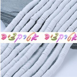 400 חרוזי סיליקון אפור בהיר, 8X1ממ