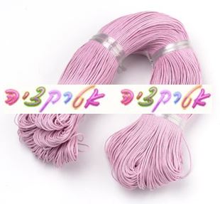 75 מ' חוט שעווה, ורוד בהיר, 2ממ