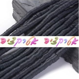 400 חרוזי סיליקון שחורים, 8X1ממ