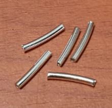 10 יח' חרוזי כסף צינור, 10X3ממ, 925 Sterling Silver