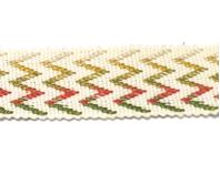 5 מ' סריג קישוט קרם, ירוק, צהוב, כתום, 25מ"מ