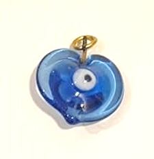 10 תליוני עין הרע מזכוכית, לב, 20ממ