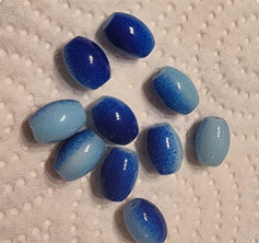20 חרוזי זכוכית 8X10ממ